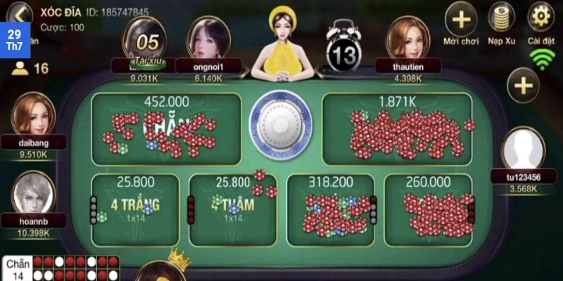 Luật chơi cơ bản về xóc đĩa online 77Win 